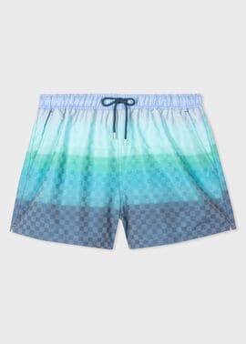 "Gradient Check" スイムショーツ