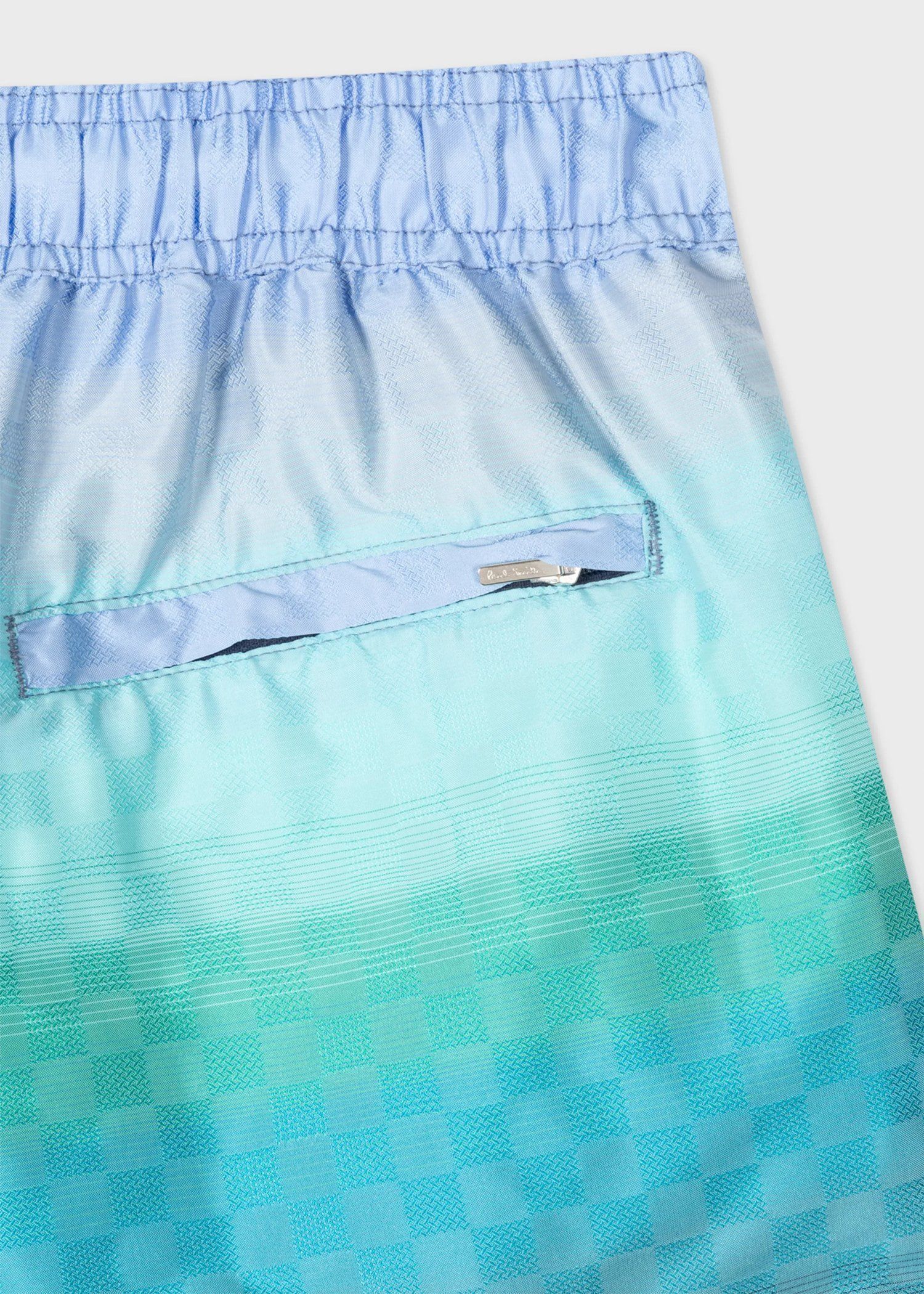 "Gradient Check" スイムショーツ