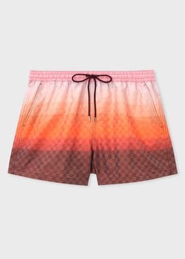 "Gradient Check" スイムショーツ