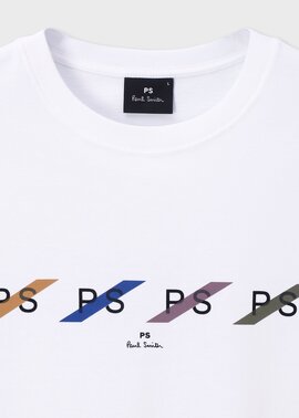 PSスラッシュロゴ 半袖Tシャツ（ホワイト） ｜ポール・スミス