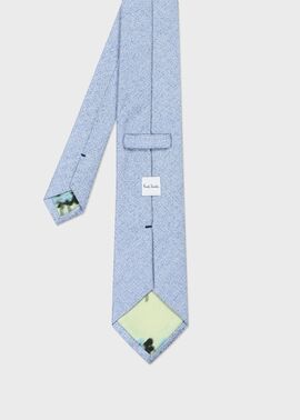 リネンブレンド ソリッド タイ（ブルー） ｜ポール・スミス