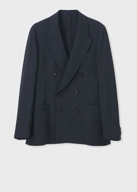75%オフ　Paul Smith 紺ダブルブレスト ブレザー メタルボタン 6Bダブルブレスト ブレザー