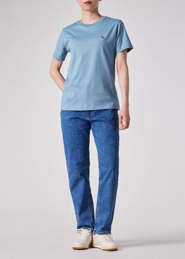 tシャツ ウィメンズ ゼブラワッペン 半袖Tシャツ/ 255408 G799 レディース ウィメンズ ゼブラワッペン 半袖Tシャツ（155408G799