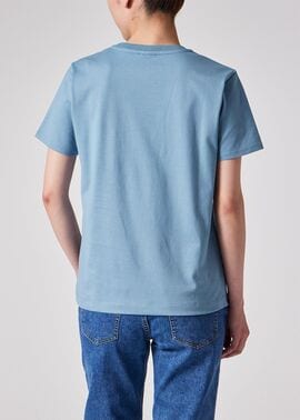 ウィメンズ ゼブラワッペン 半袖Tシャツ（グレイッシュブルー