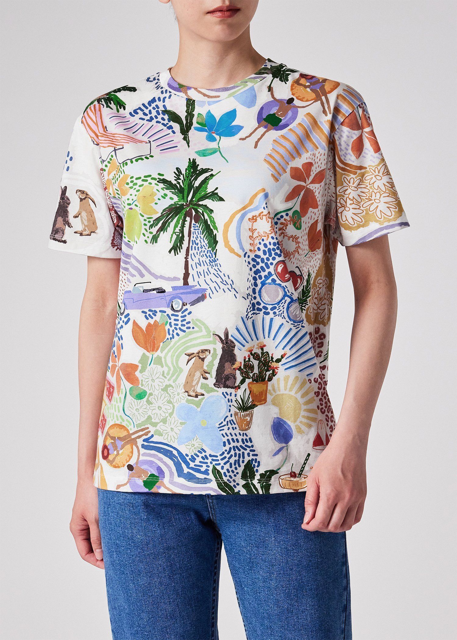 ウィメンズ オールオーバー プリント 半袖Tシャツ ｜ポール・スミス