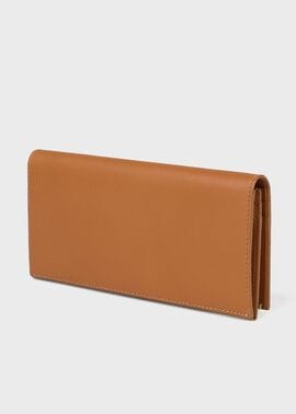 ポールスミス Paul Smithブライトストライプステッチ折り財布　キャメル Paul Smith｜ベジタンストライプトリム 2つ折り財布 | Rakuten