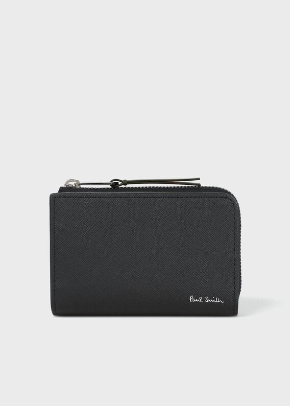 【未使用品】Paul Smith/フォールデッドエッジ コイン＆キーケース/黒 Paul Smith キーケース フォールデッドエッジ コイン＆キー