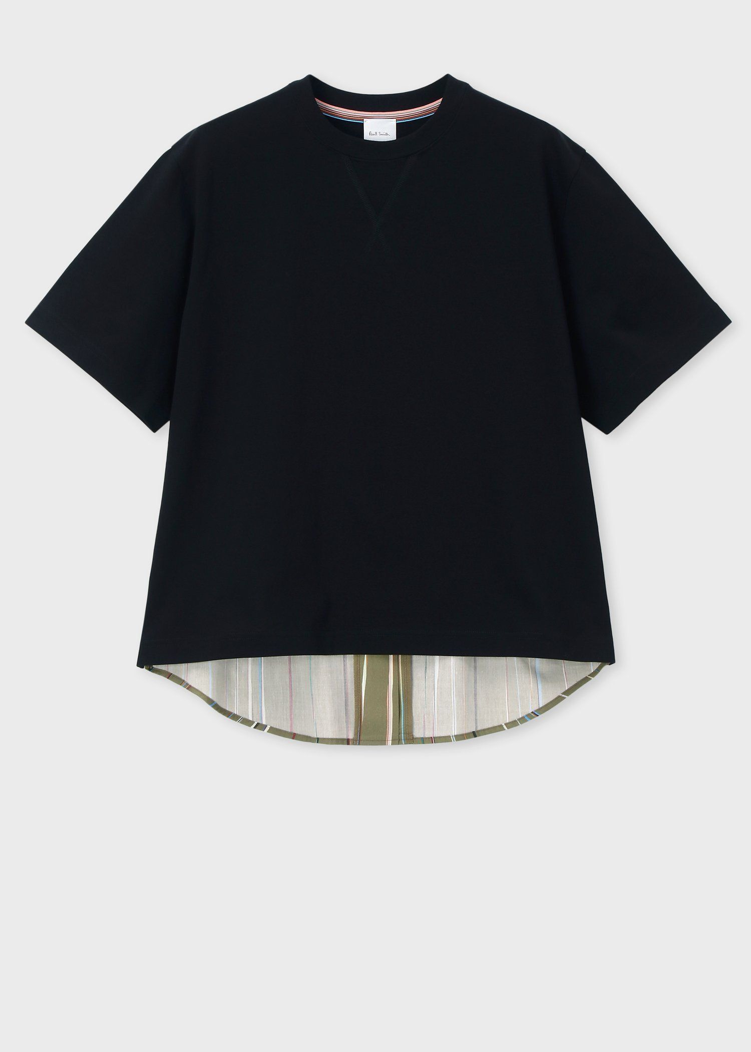 ウィメンズ "Signature Pinstripe" コンビTシャツ