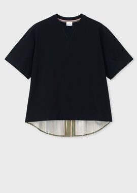 ウィメンズ "Signature Pinstripe" コンビTシャツ