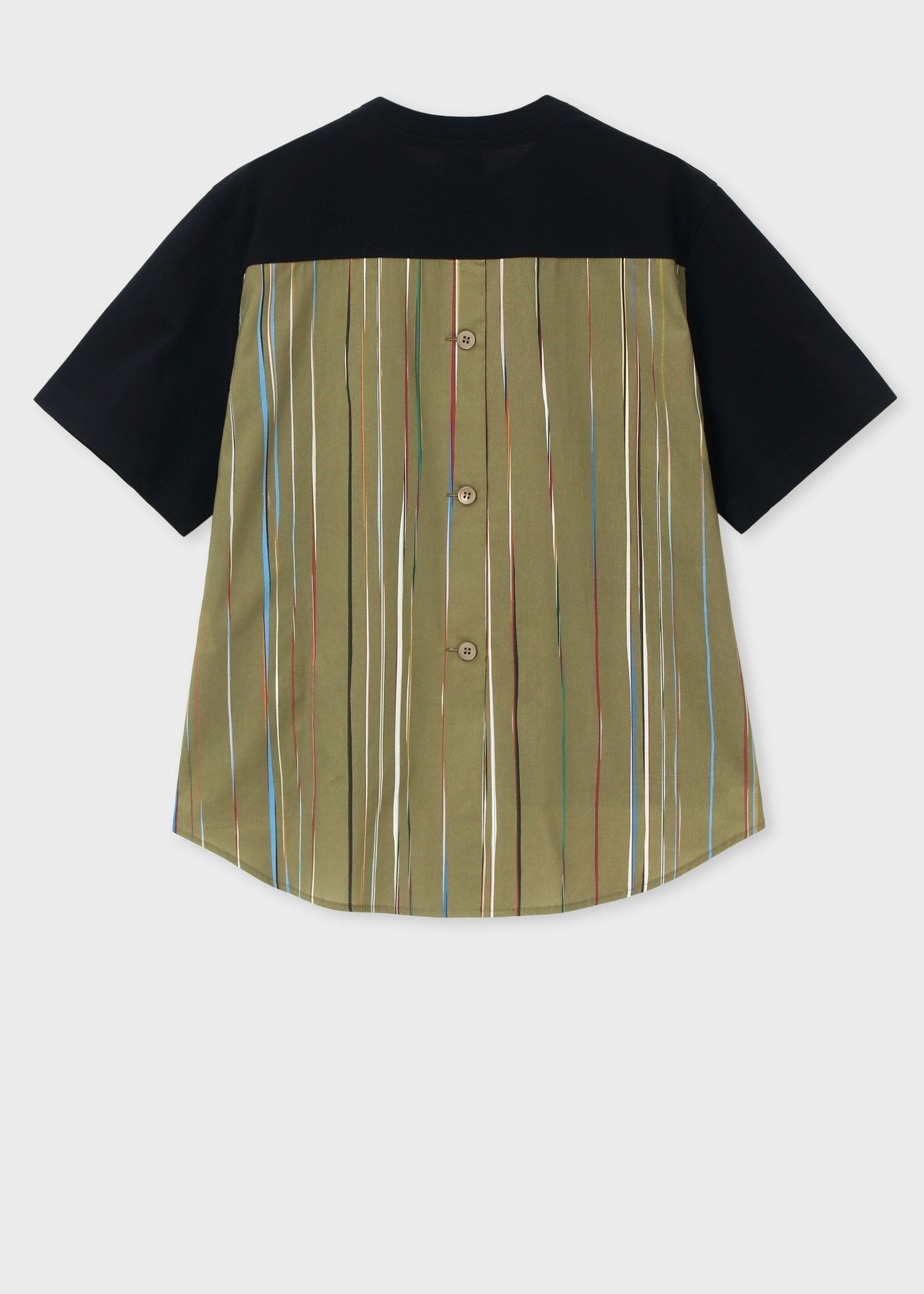 ウィメンズ "Signature Pinstripe" コンビTシャツ