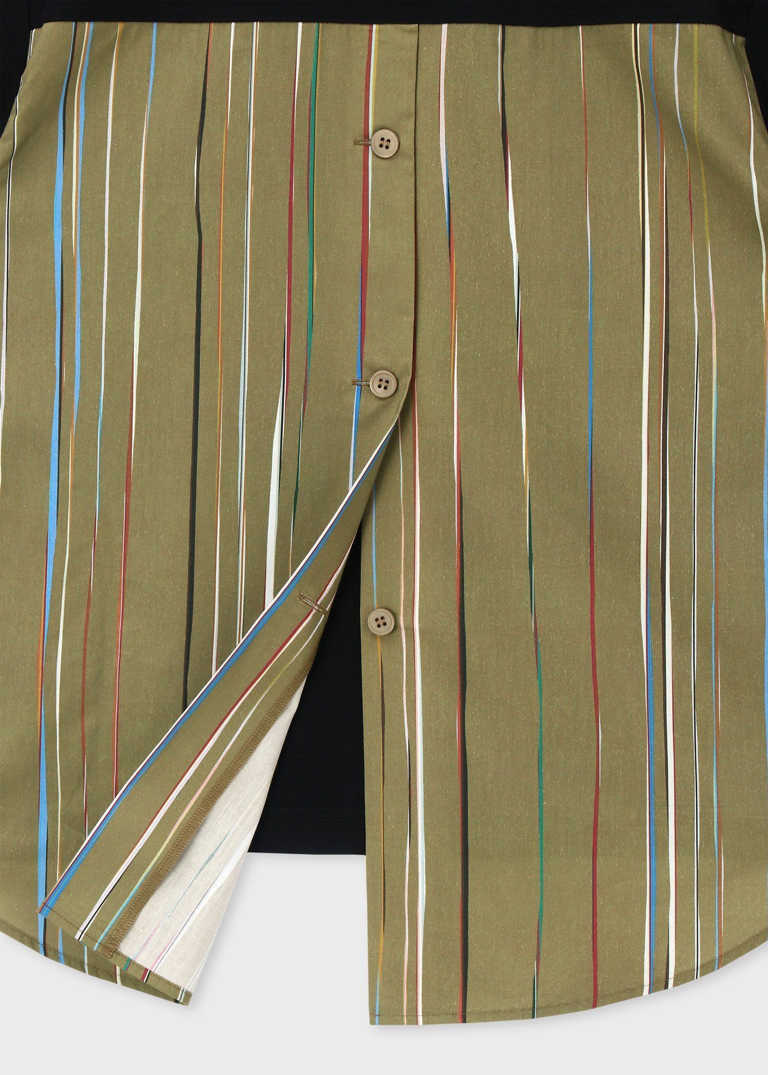 ウィメンズ "Signature Pinstripe" コンビTシャツ