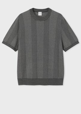 グラフィカルチェック クルーネックニット