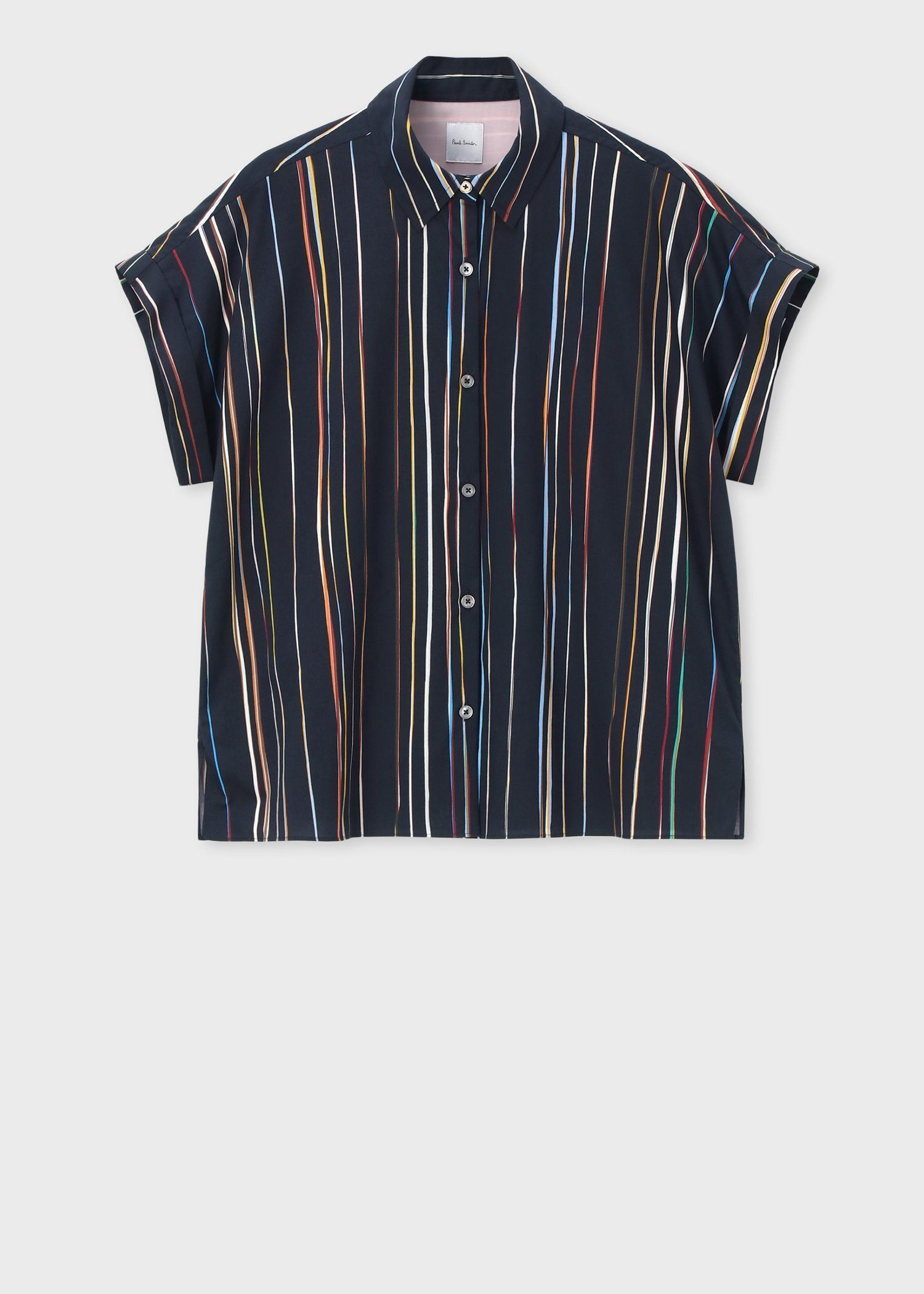 ウィメンズ "Signature Pinstripe" 半袖シャツ