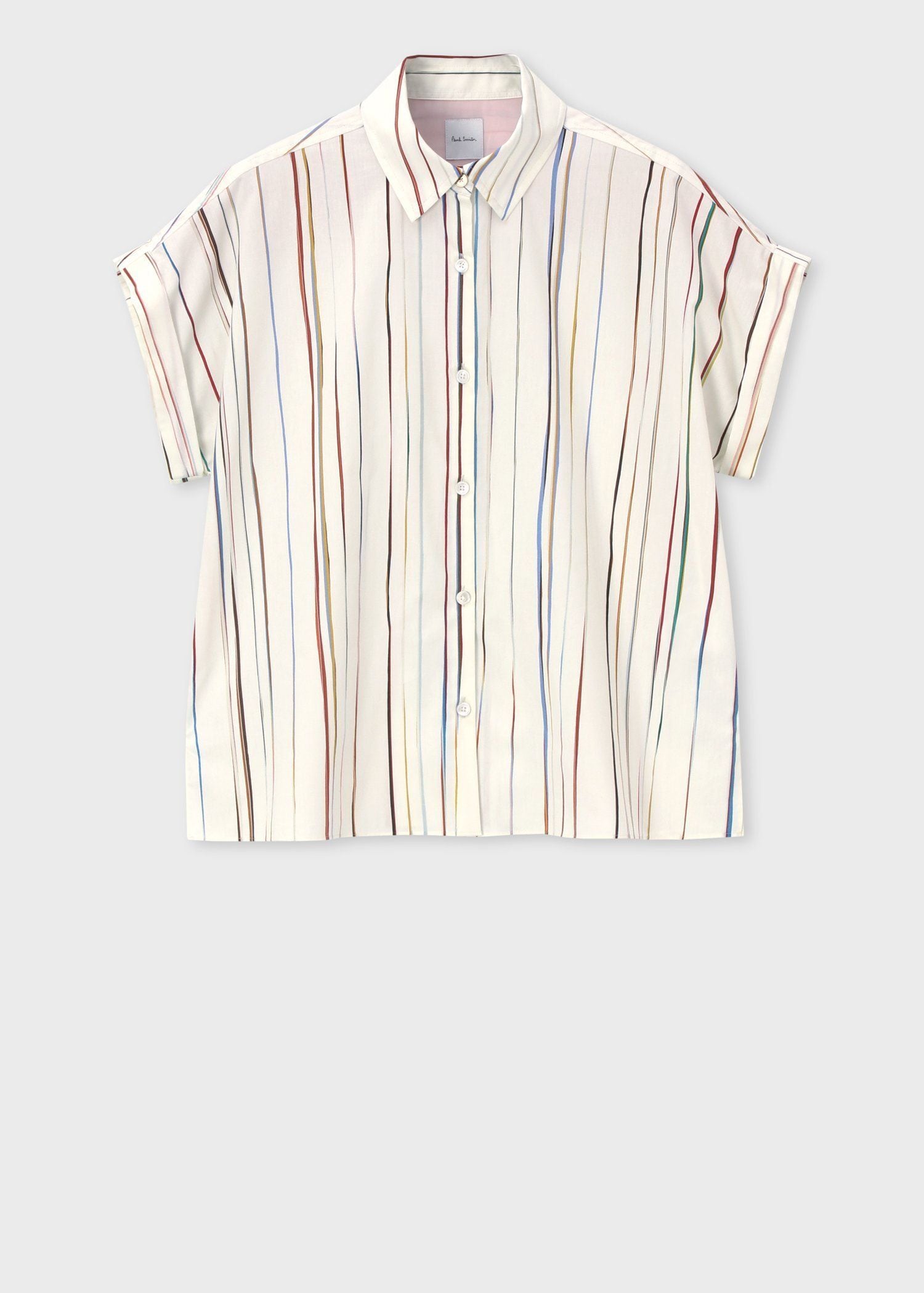 ウィメンズ "Signature Pinstripe" 半袖シャツ