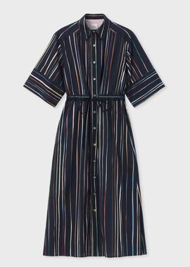 ウィメンズ "Signature Pinstripe" シャツワンピース