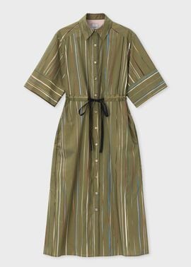 ウィメンズ "Signature Pinstripe" シャツワンピース