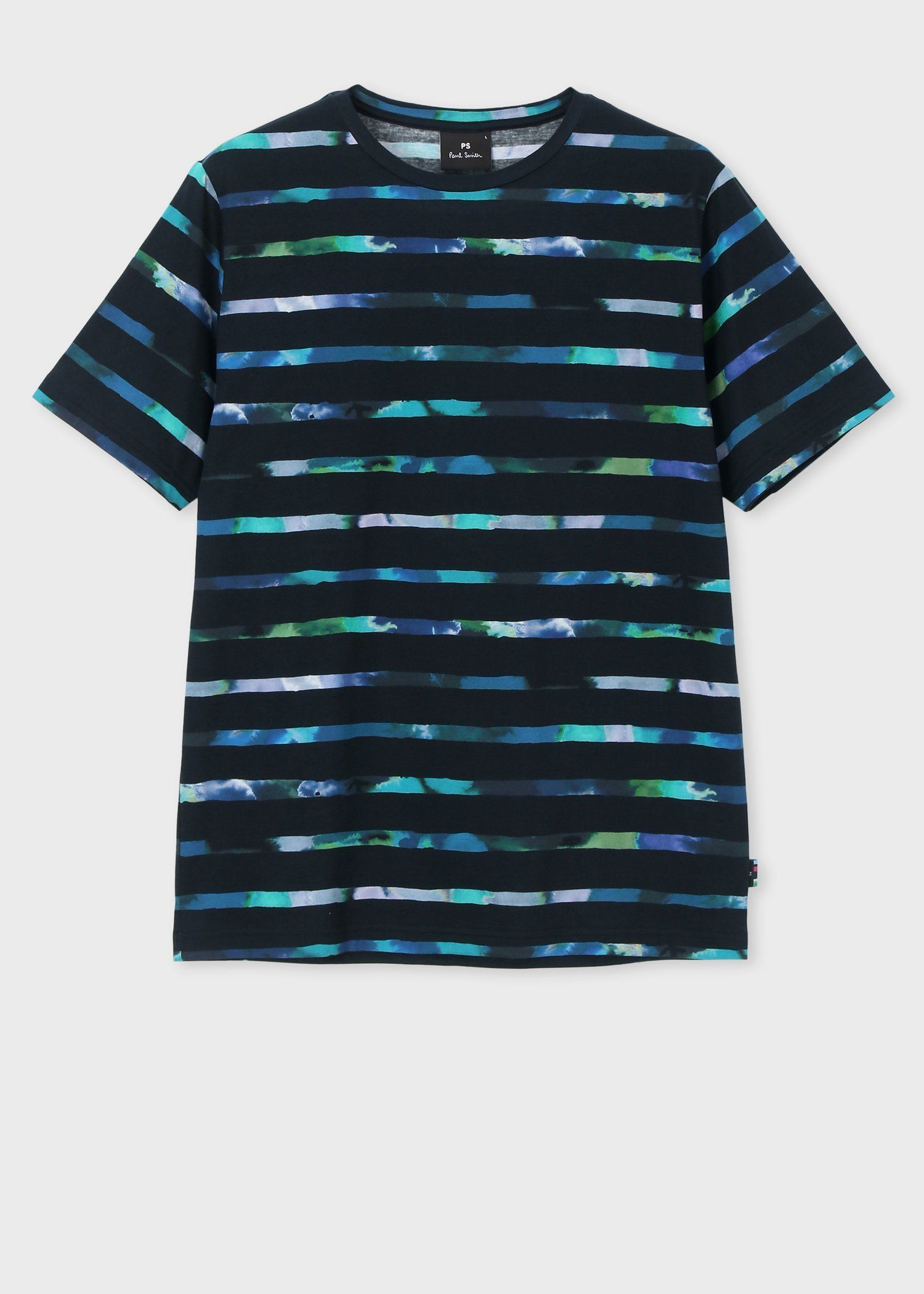 ”Watercolour Stripe" プリントTシャツ
