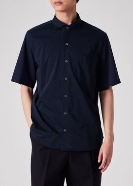 良品 Paul Smith LONDON L コットン半袖シャツ ネイビー 中古・古着通販】PAUL SMITH (ポールスミス) 半袖シャツ