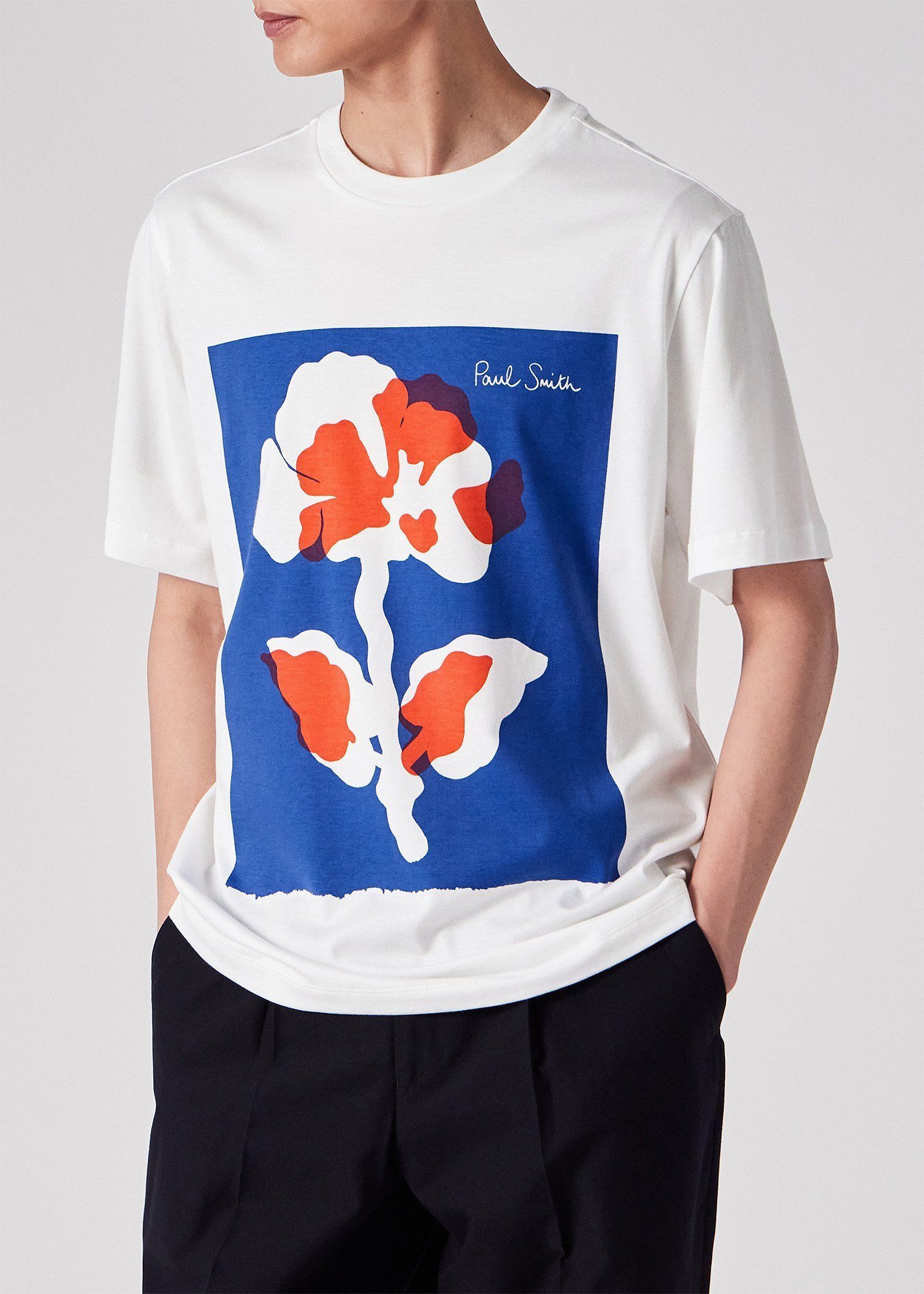 New★PAUL SMITH★”Big Flower”Tシャツ フラワープリント ロゴ Big Flower