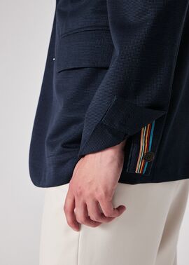極美品 ネイビー ブラック ハウンドトゥース ジャケット