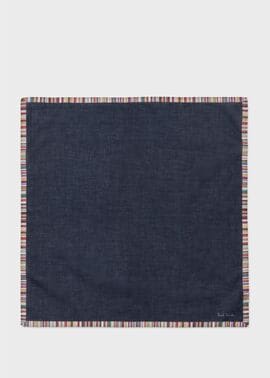 "Signature Stripe" エッジ ハンカチ