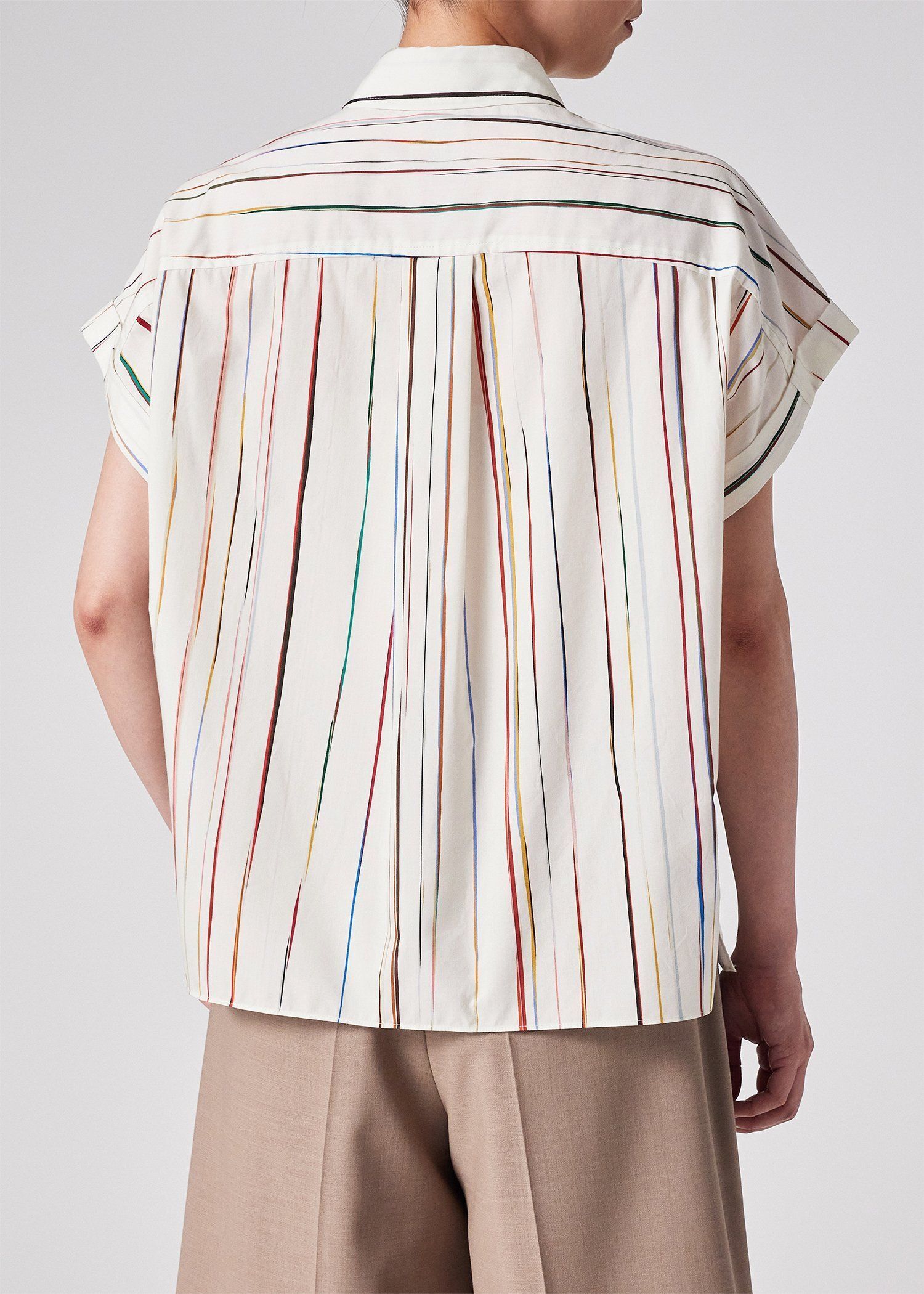 ウィメンズ "Signature Pinstripe" 半袖シャツ