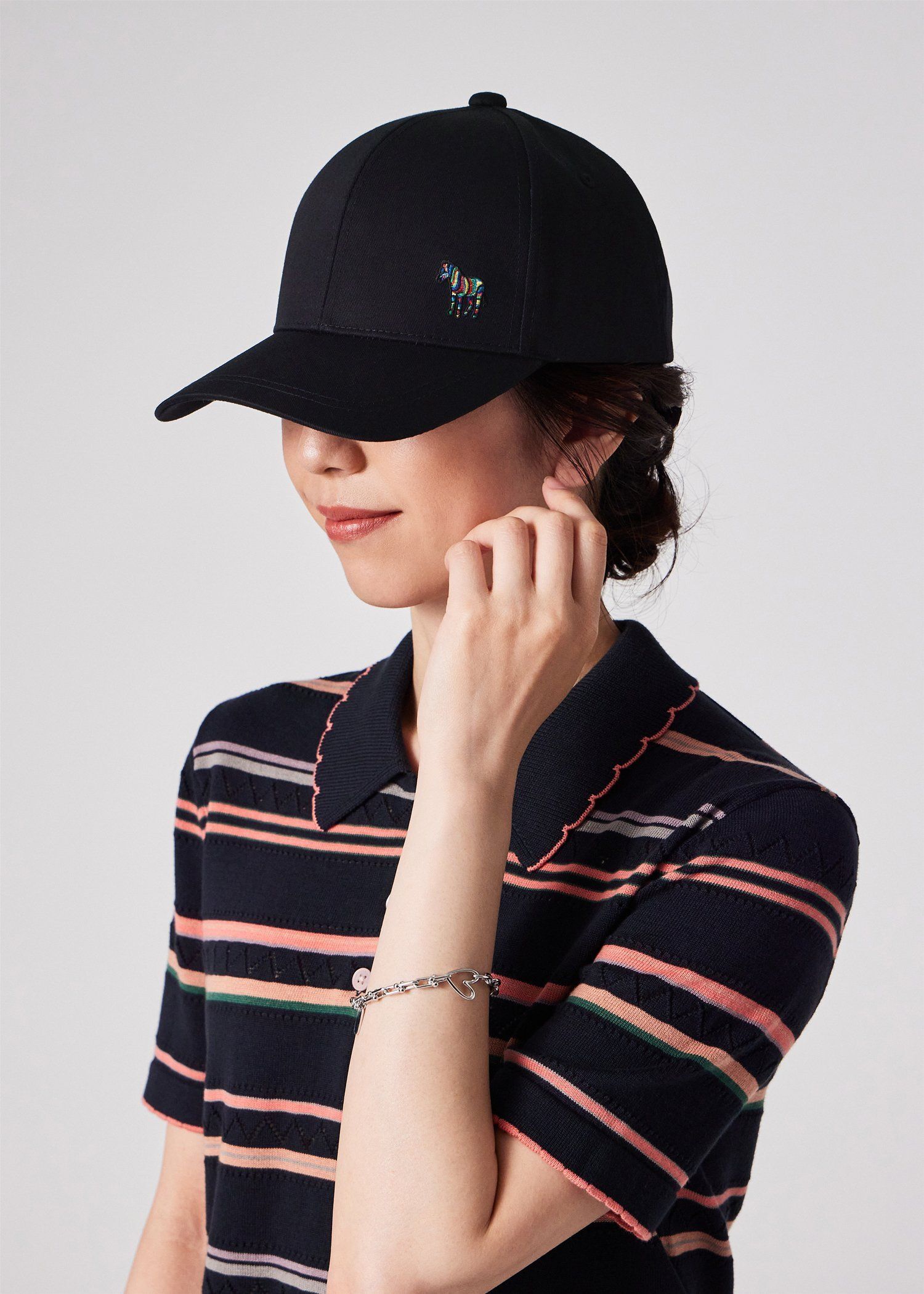 ウィメンズ "Sports Stripe Zebra" ワンポイント ベースキャップ