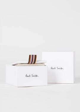 新品 箱付き Paul Smith カフスボタン マルチストライプ スーパーセール期間限定 箱付】 カフスボタン マルチストライプ