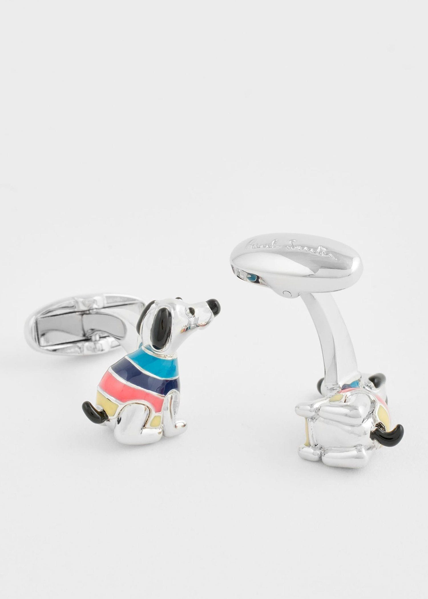 アーティストストライプドッグ カフス ｜ポール・スミス