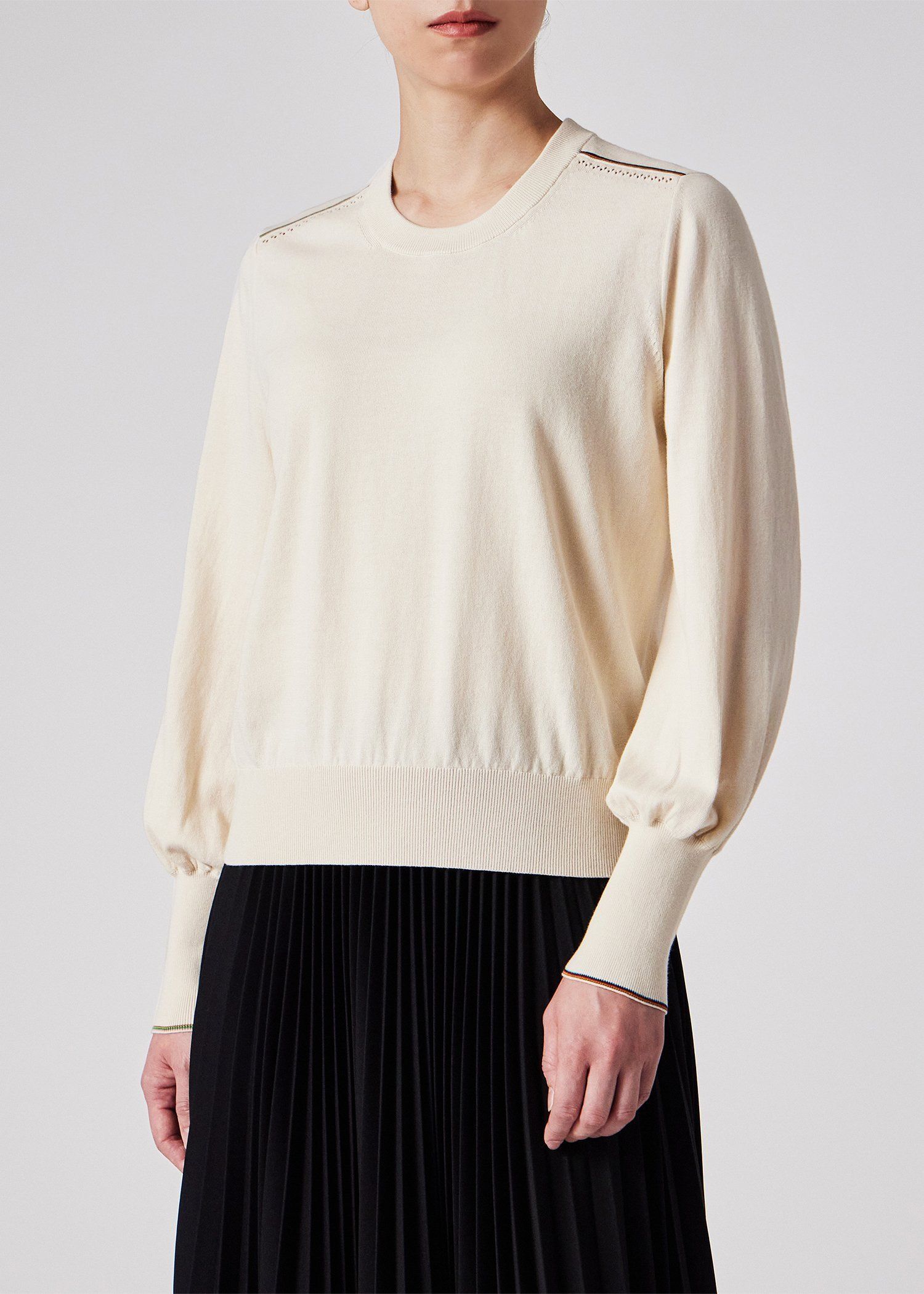 ウィメンズ "Signature Stripe" アイレット ニット