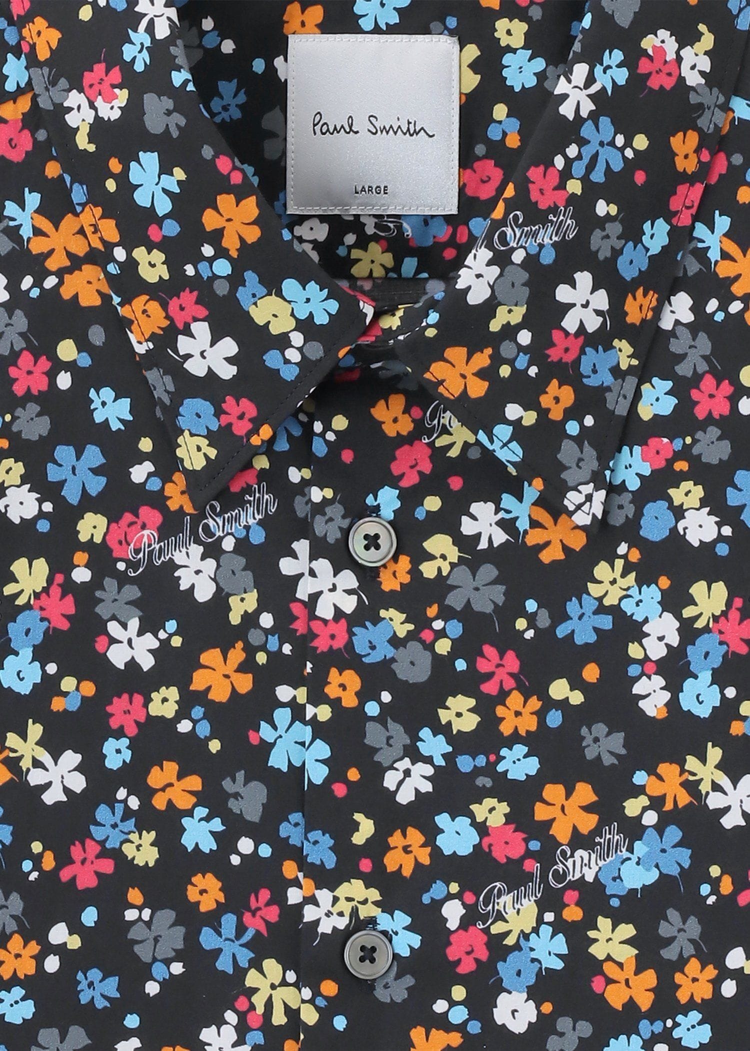 "Logo flower" プリントシャツ