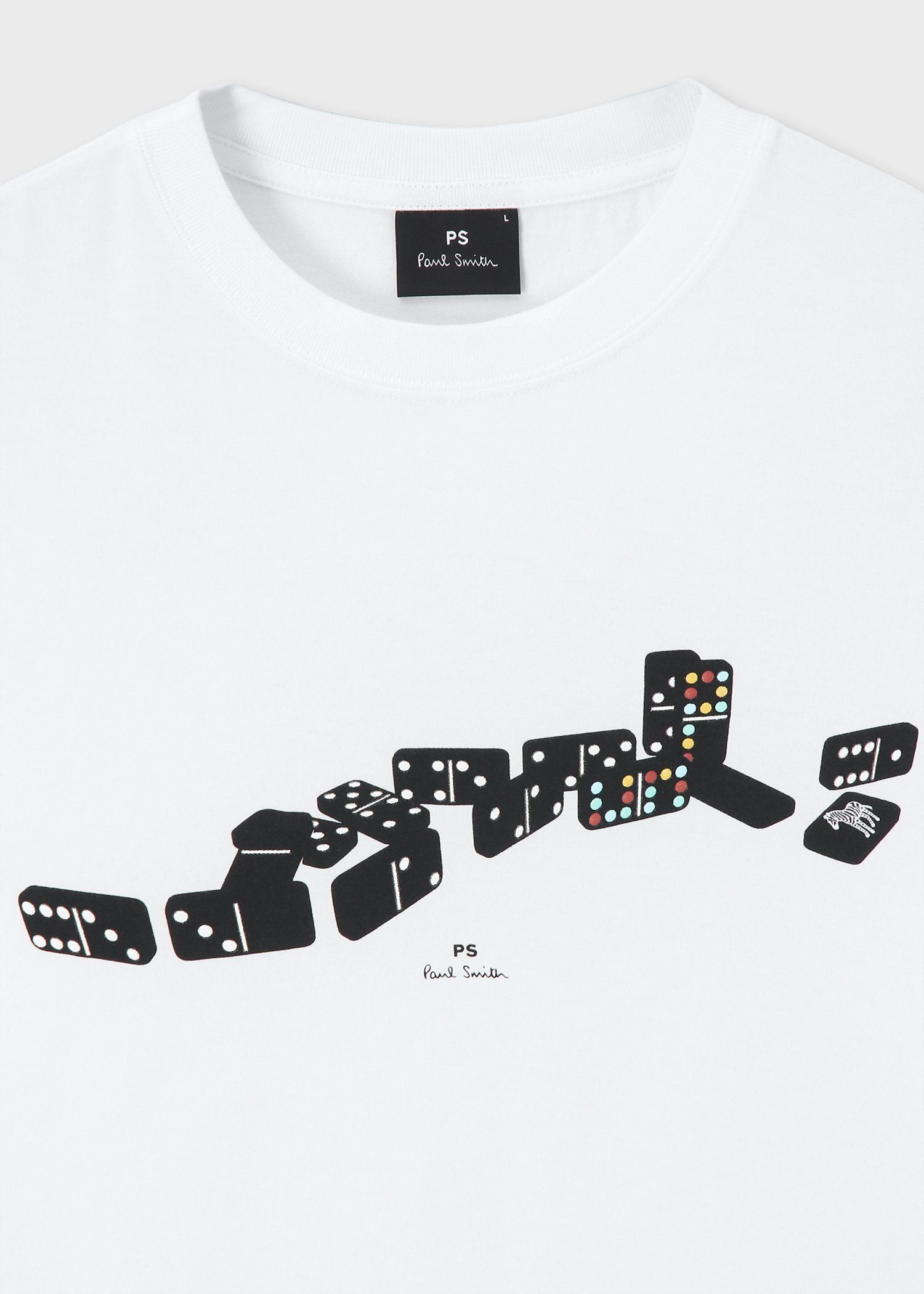 "Dominos Zebra" プリント半袖Tシャツ