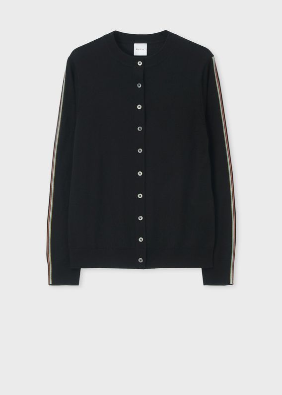 ポールスミスジーンズ カーディガン ニット ジップアップ ラグラン 茶 L PS Paul Smith ポールスミス DOT EMBROIDERED ドット刺繍 ジップ