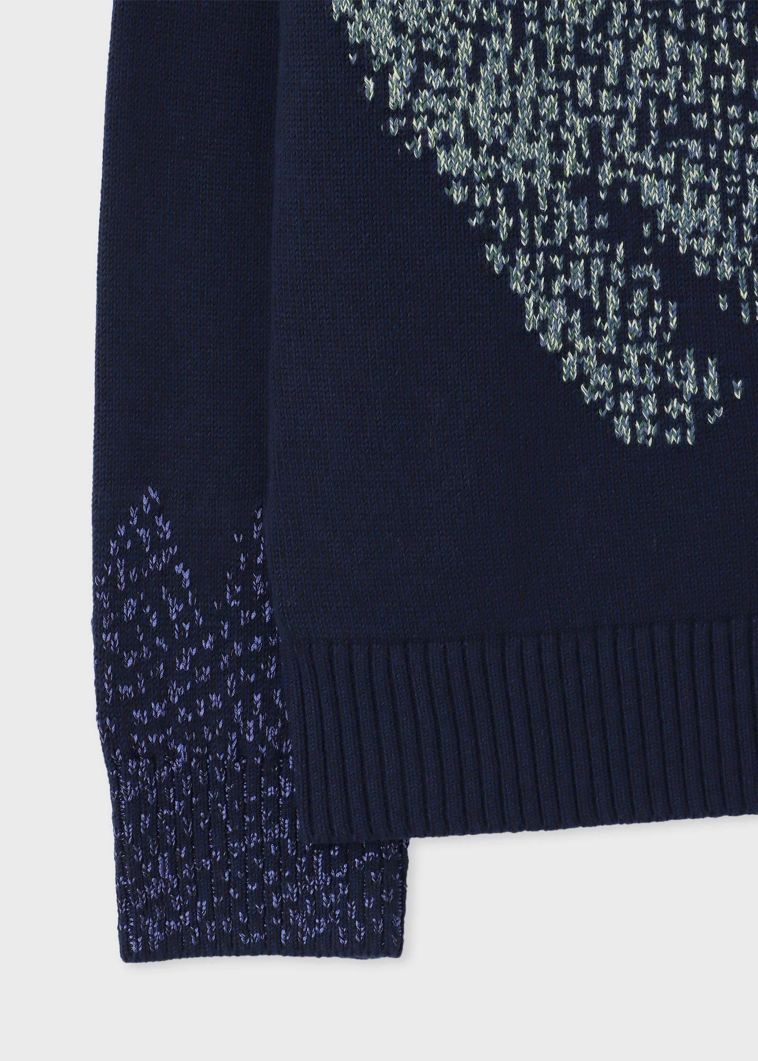 "Half Tone Floral" クルーネックニット