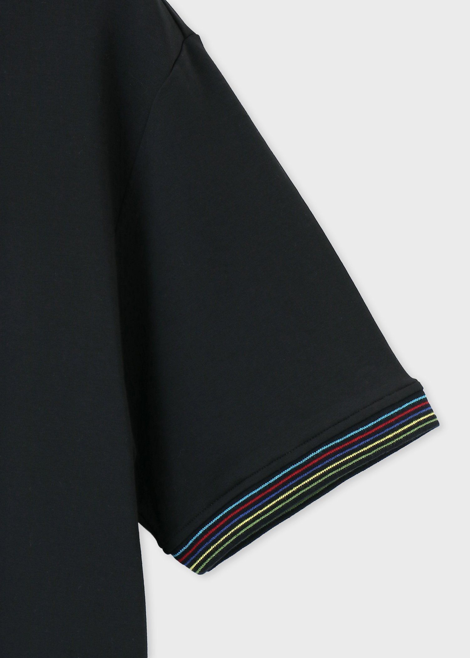 "Sports Stripe" リブ 半袖カットソー