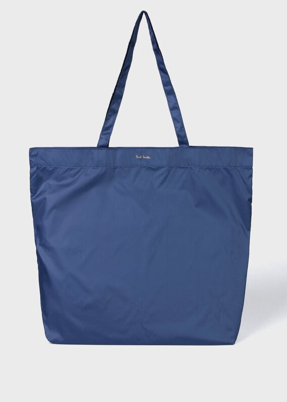 Paul Smithトートバッグ レザー マルチストライプ インセット ネイビー Paul Smithトートバッグ レザー マルチストライプ インセット