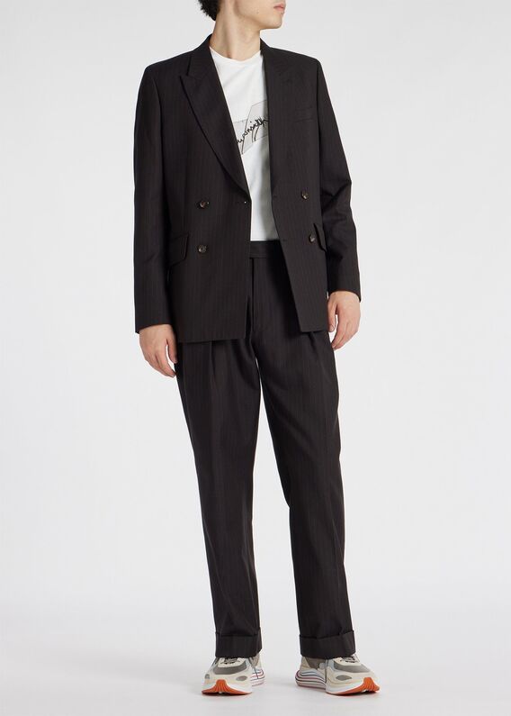 美品】Paul Smith BLACK✨シアーストライプ花柄ワンピース 42