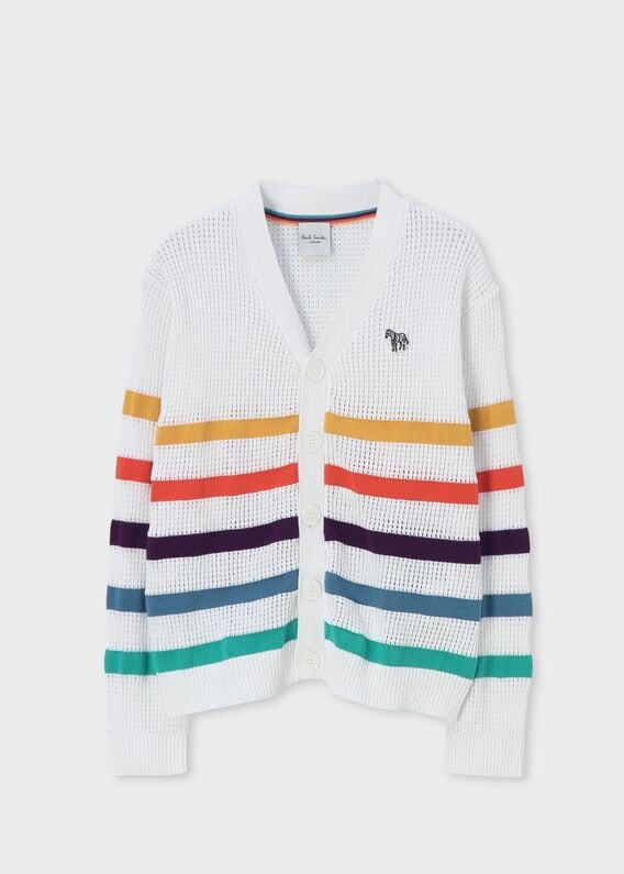 Paul Smith◆ウィメンズ アーガイル インターシャ ニット/カーディガン/M/モヘア/BRW/245908 KN136 Paul Smith（ポールスミス）の「ウィメンズ アーガイル インター