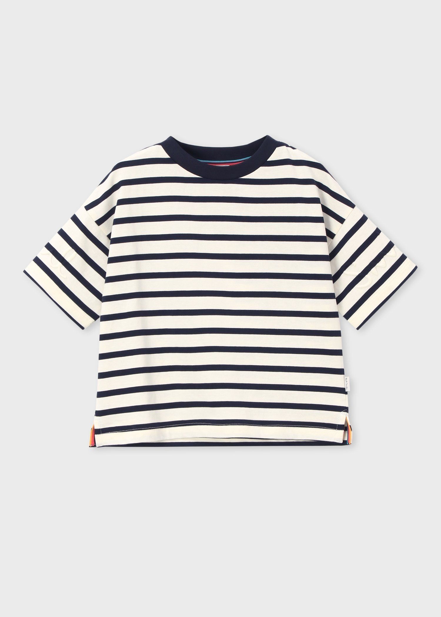 ジュニア エンボスロゴボーダー Tシャツ