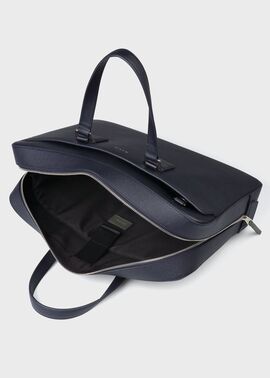 シグネチャーストライププラー ブリーフケース（ネイビー） ｜ポール