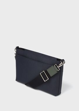 シグネチャーストライププラー 2WAY ミニショルダーバッグ（ネイビー