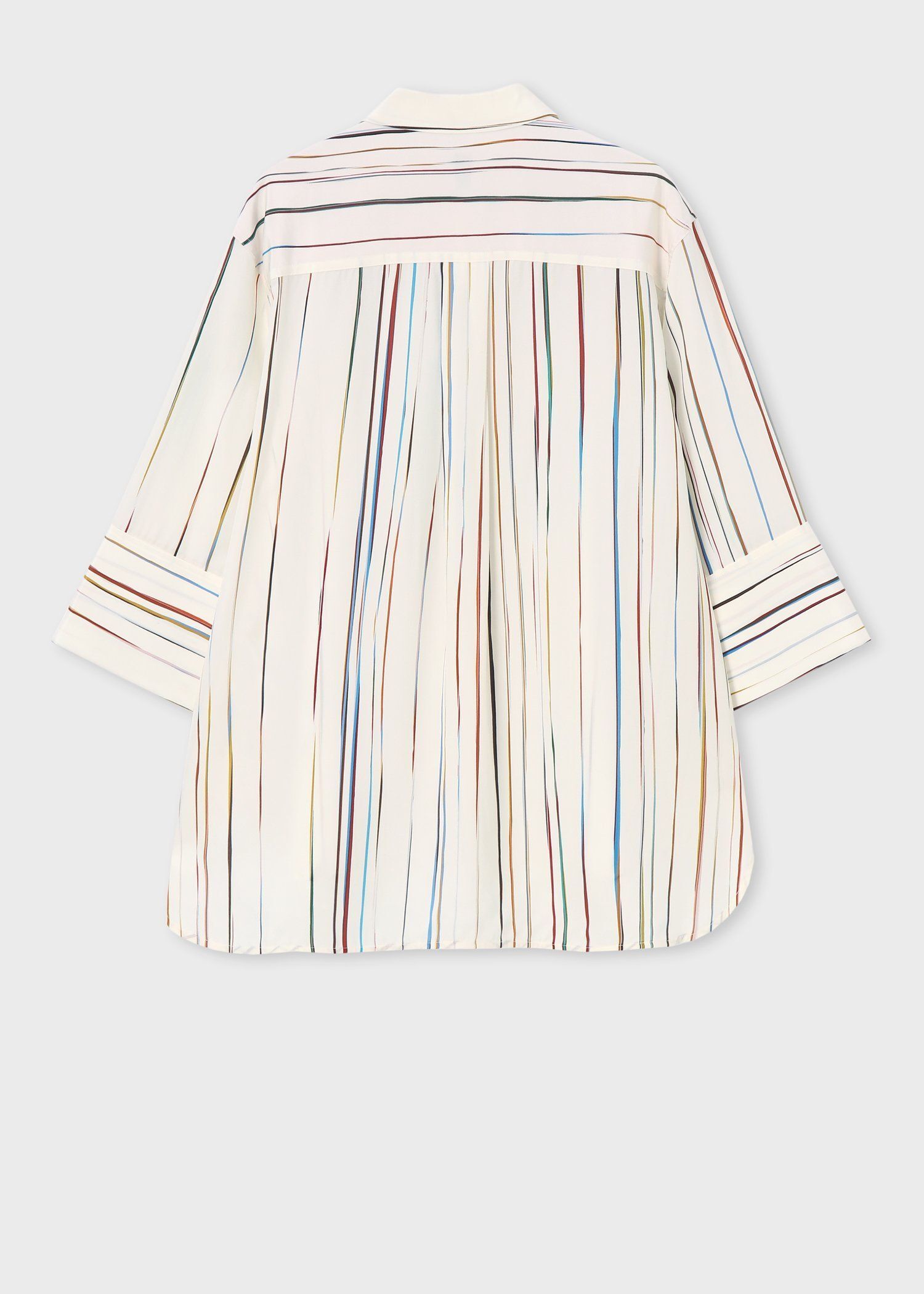 ウィメンズ "Signature Pinstripe" シルク ブラウス