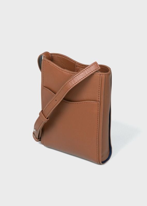 新品★ポールスミス★ブランデッドウェビング スマホショルダーバッグポシェット★青