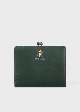 マーケトリーストライプラビット がま口2つ折り財布