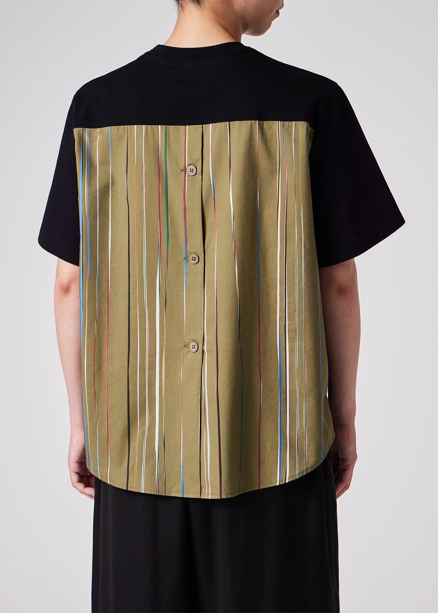 ウィメンズ "Signature Pinstripe" コンビTシャツ