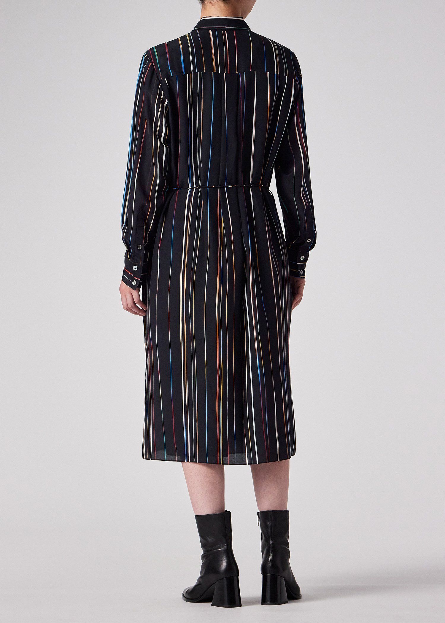 ウィメンズ "Signature Pinstripe" シルク ワンピース
