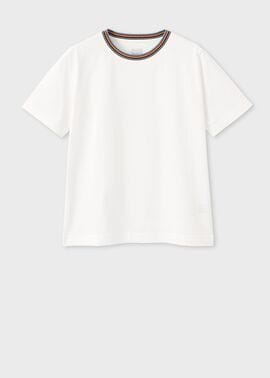 ウィメンズ "Signature Stripe" 半袖Tシャツ