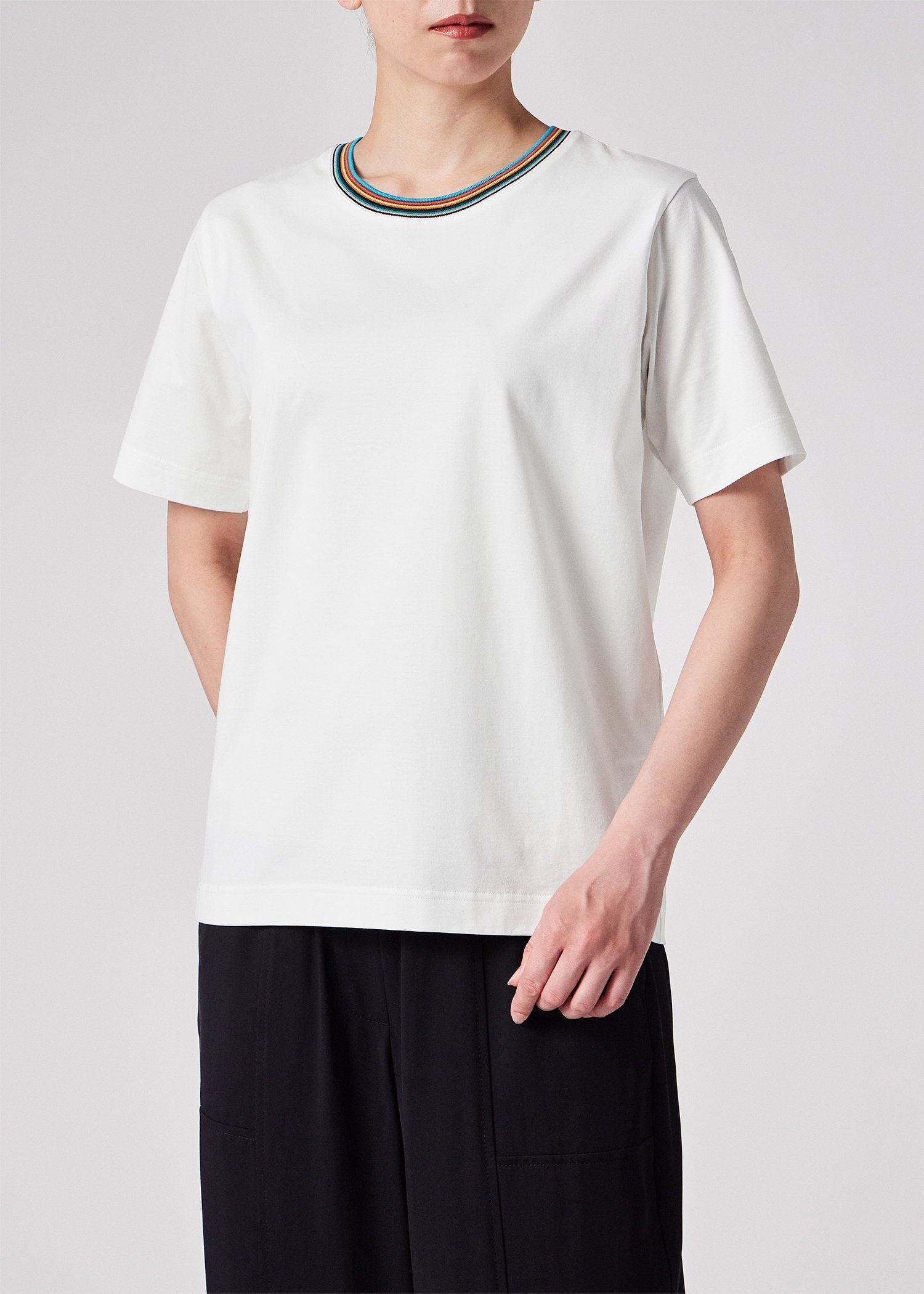 ウィメンズ "Signature Stripe" 半袖Tシャツ