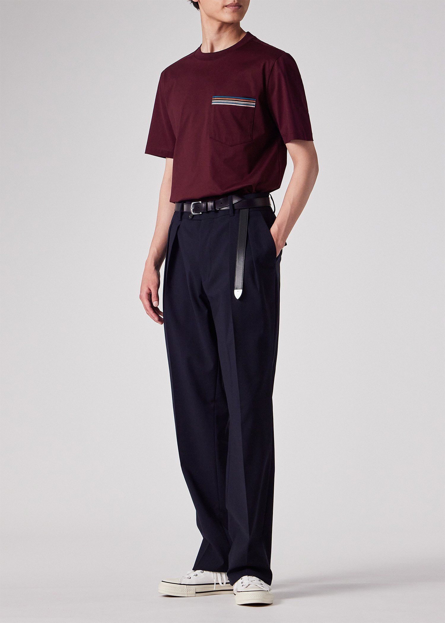 即納♪Paulsmith シグネチャーストライプポケットカットソー シグネチャーストライプポケット 半袖カットソー ｜ポール・スミス