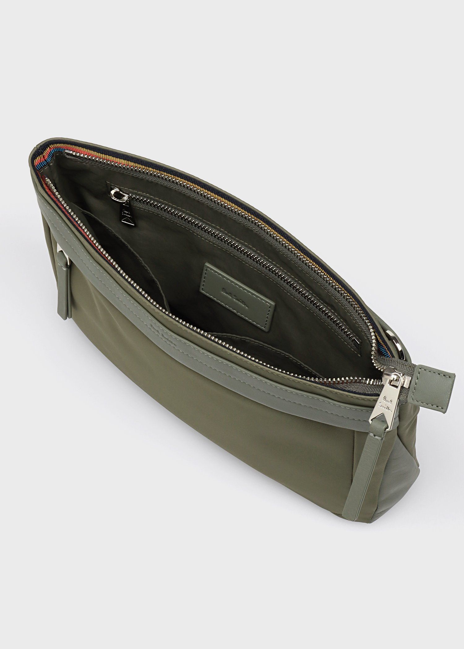 ナイロンブライトストライプトリム 2WAYミニショルダーバッグ